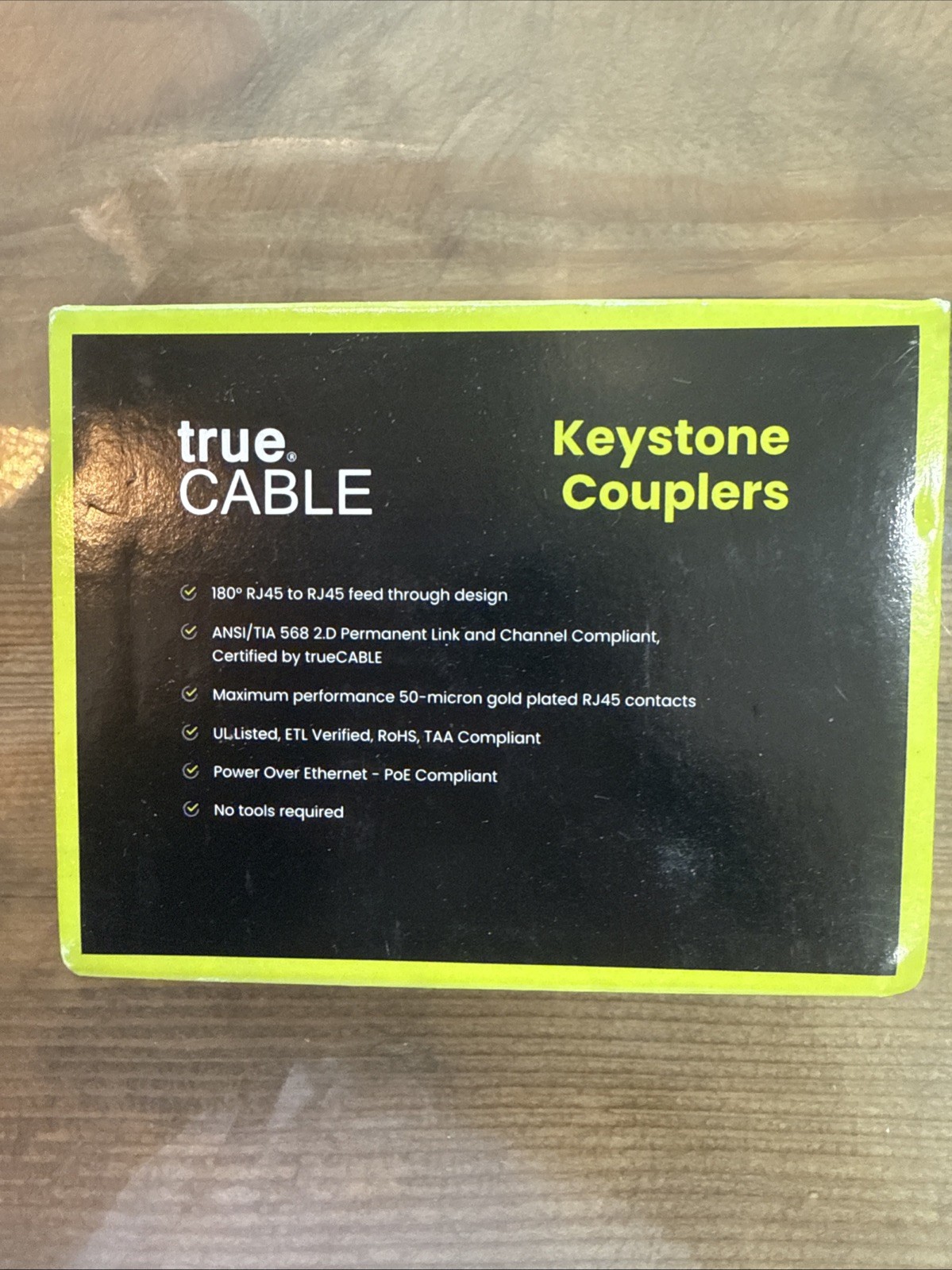 True Cable Cat6A Shielded Keystone Coupler | 12 Pieces