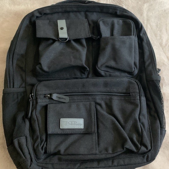 Bella Russo 17" Laptop Canvas Backpack Charcoal Black New Sealed Comfort Straps