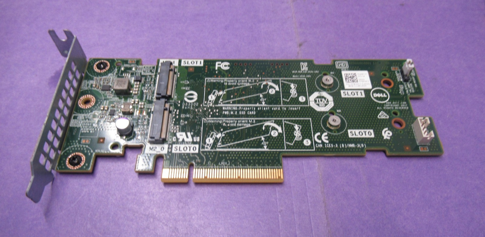 Low Profile Dell Boss 2x M.2 SSD PCIe  Adapter Dell 072WKY