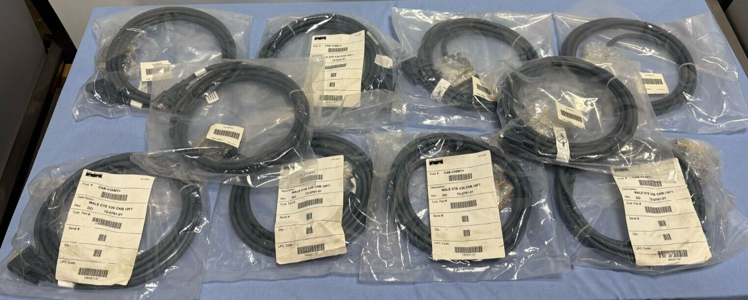 QTY 10 Cisco Systems Male DTE V35 CAB 10FT Cable Part 72-0791-01 72-0792-01