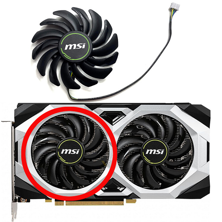 1 Set Cooling Fan Graphics Card for MSI RTX2060 SUPER 8GB VENTUS Graphics Card