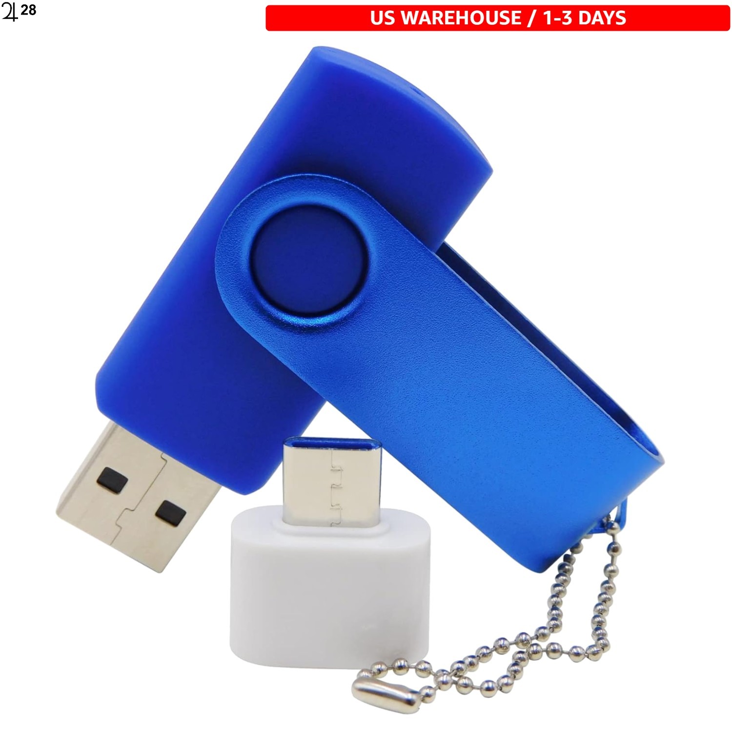 Sleek 512MB USB Flash Drive with Type C & OTG Transformer for Students