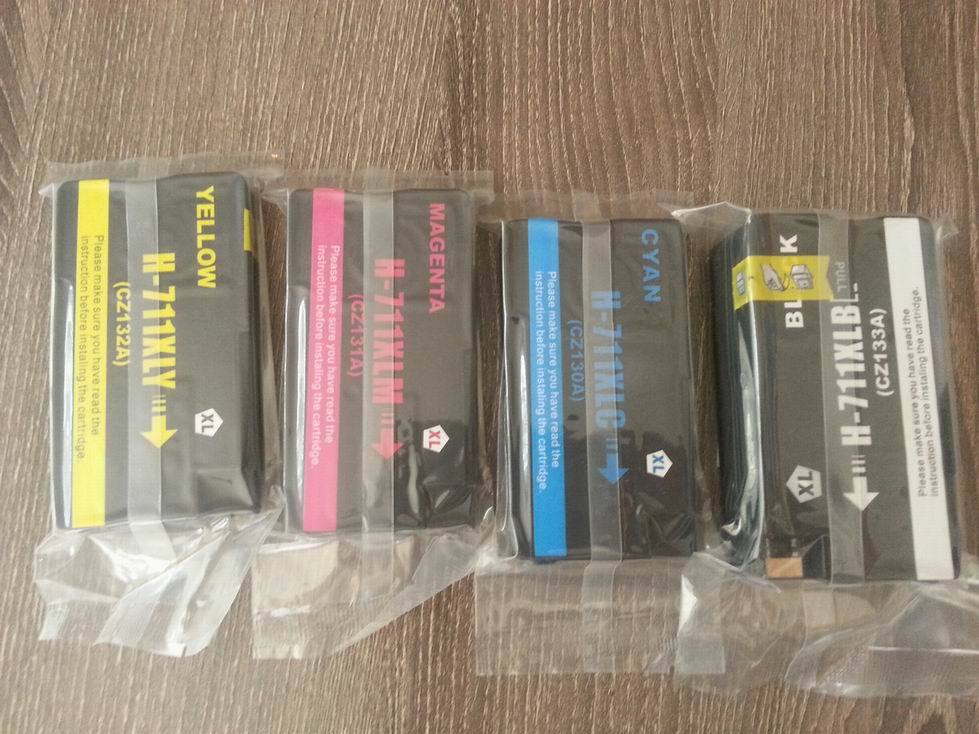4pk Compatible for HP 711 711 XL BK/C/M/Y Ink Cartridge for DesignJet T120 T520