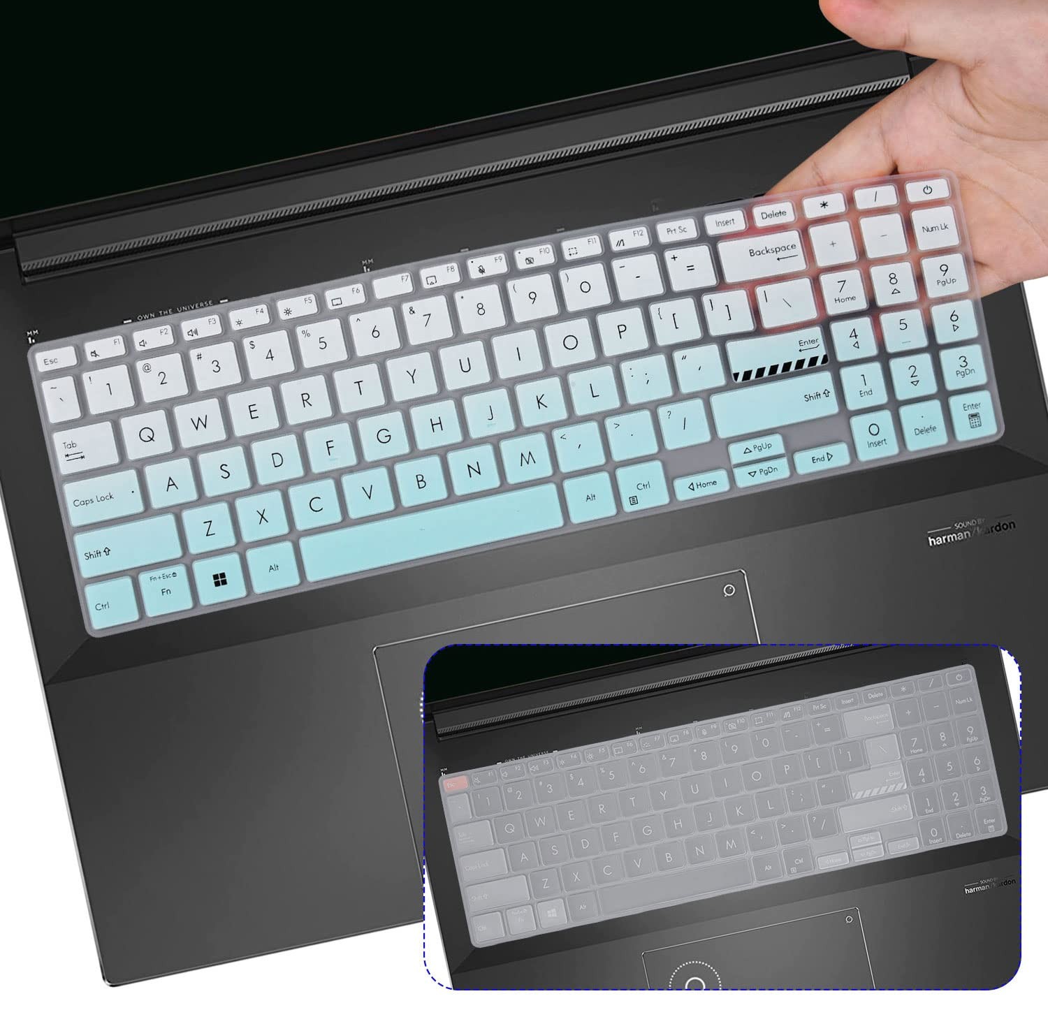 2PCS Keyboard Cover for ASUS Vivobook Go 15.6" E1504FA, VivoBook 16 K3605 F1603
