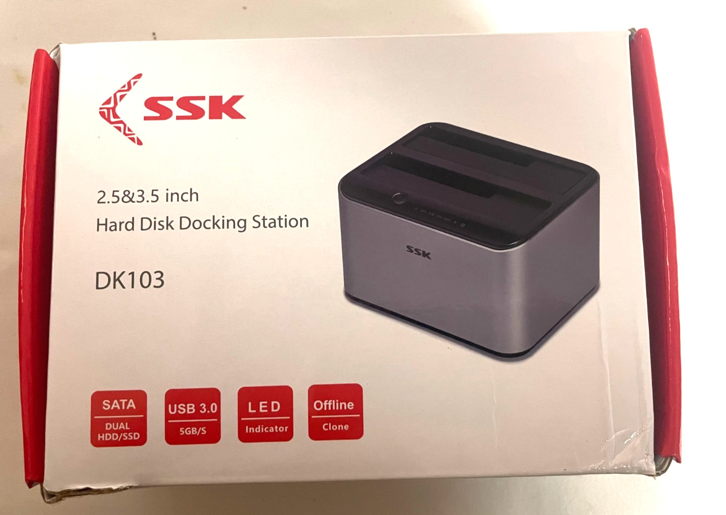 SSK Dual Bay Hard Disk Docking Station for 2.5" & 3.5" Internal Hard Drives SSK-