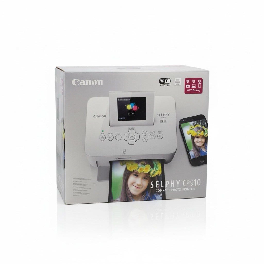 Canon SELPHY CP910 Wireless WiFi Compact Photo Printer White Tested Powers On Bo