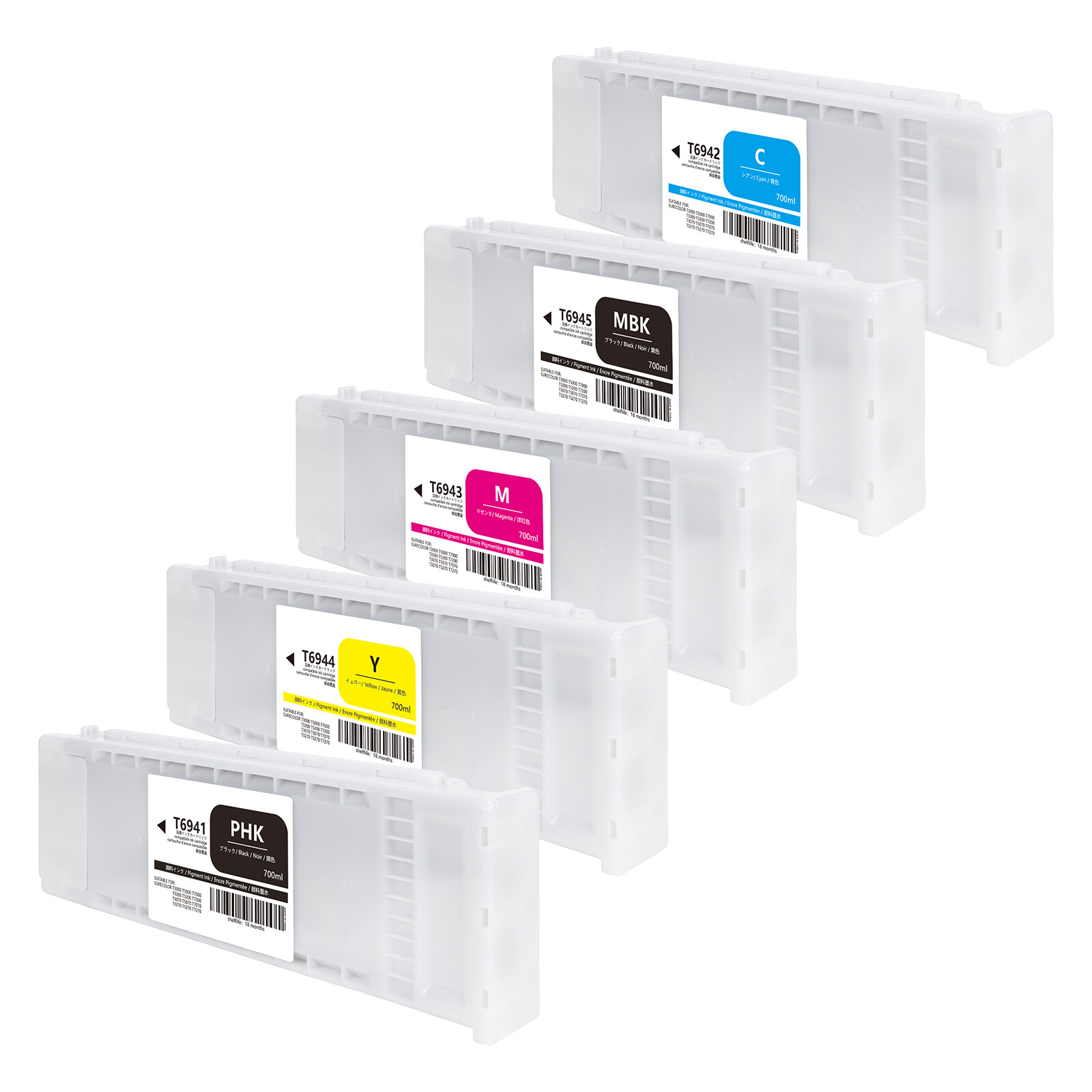 T6941-T6945 refillable Ink Cartridge For Epson T3000 T5000 T7000 T3200 T5200