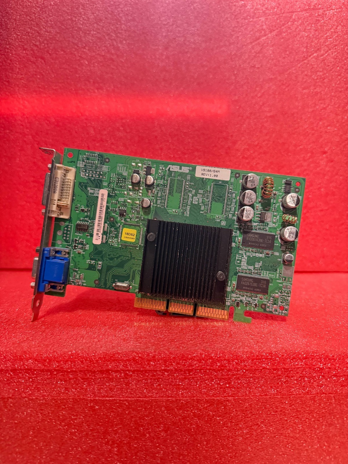 ASUS V9180/TD 64M NVIDIA GEFORCE4 MX AGP VGA CARD DVI VGA SVID