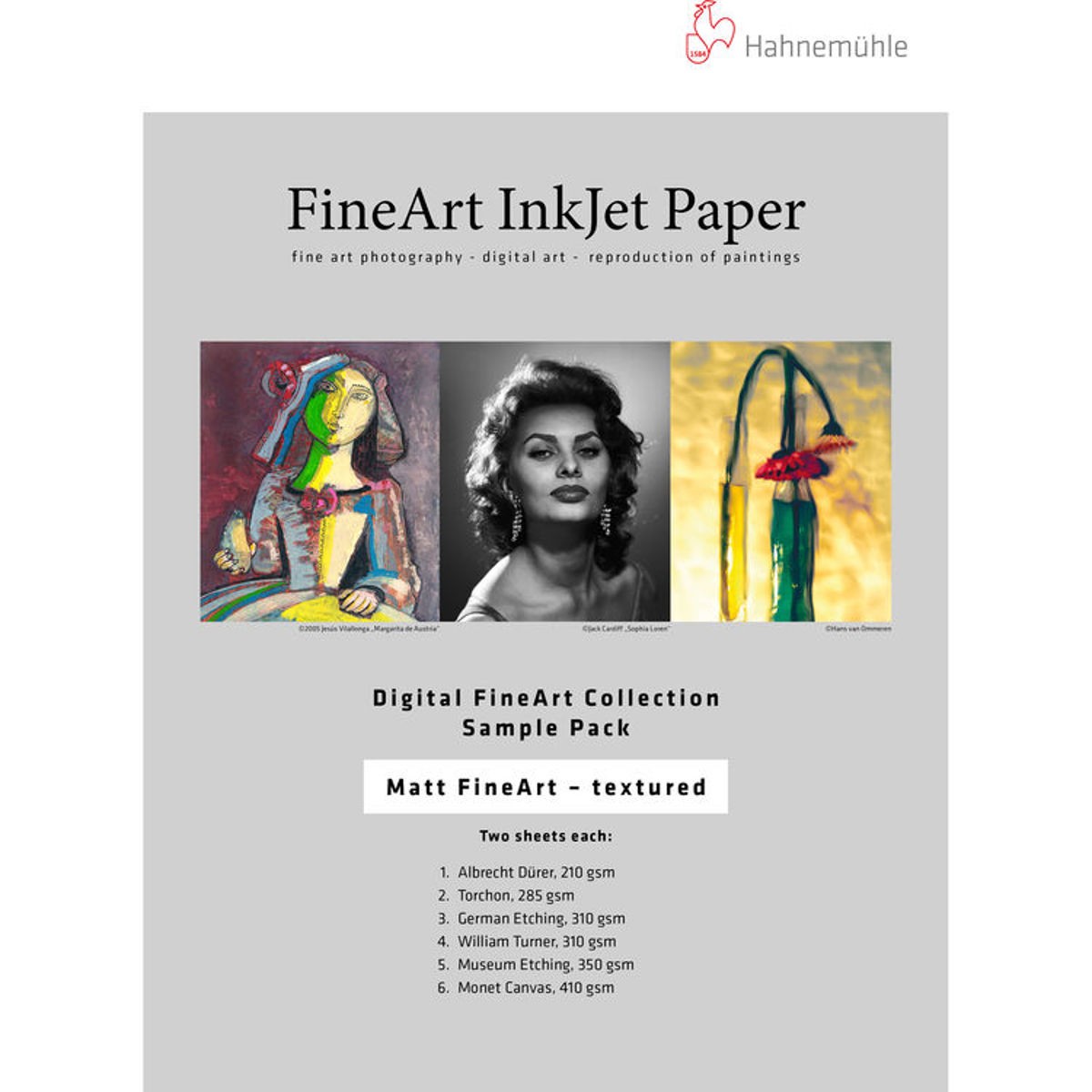 Hahnemuhle Matte FineArt Textured Inkjet Paper Sample Pack, 13x19", DIN A3+, 10