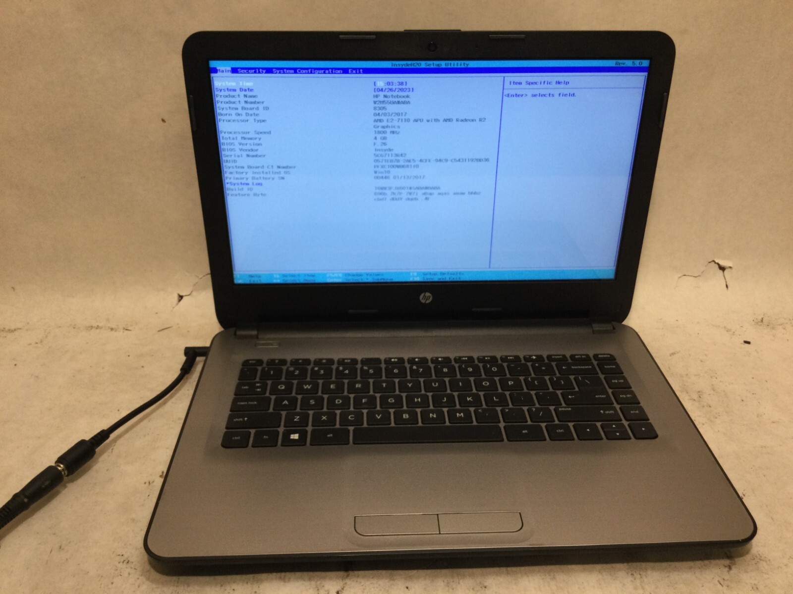 HP 14-an012nr 14” / AMD E2-7110 R2 @ 1.80GHz / (MISSING PARTS) -MR