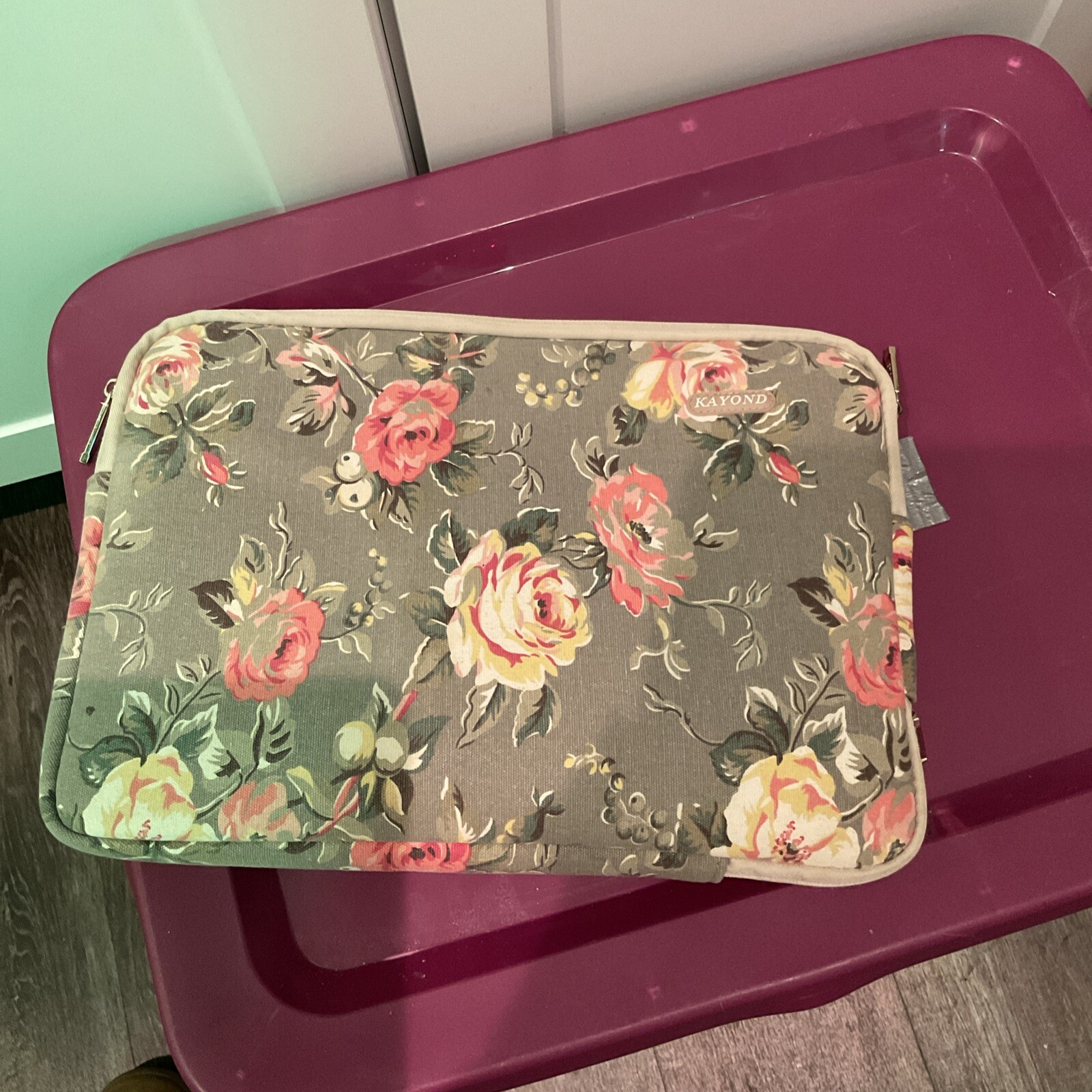 Messenger Bag Case Sleeve for 14 Inch 14.1 Inch Laptop, Chromebook Floral Design