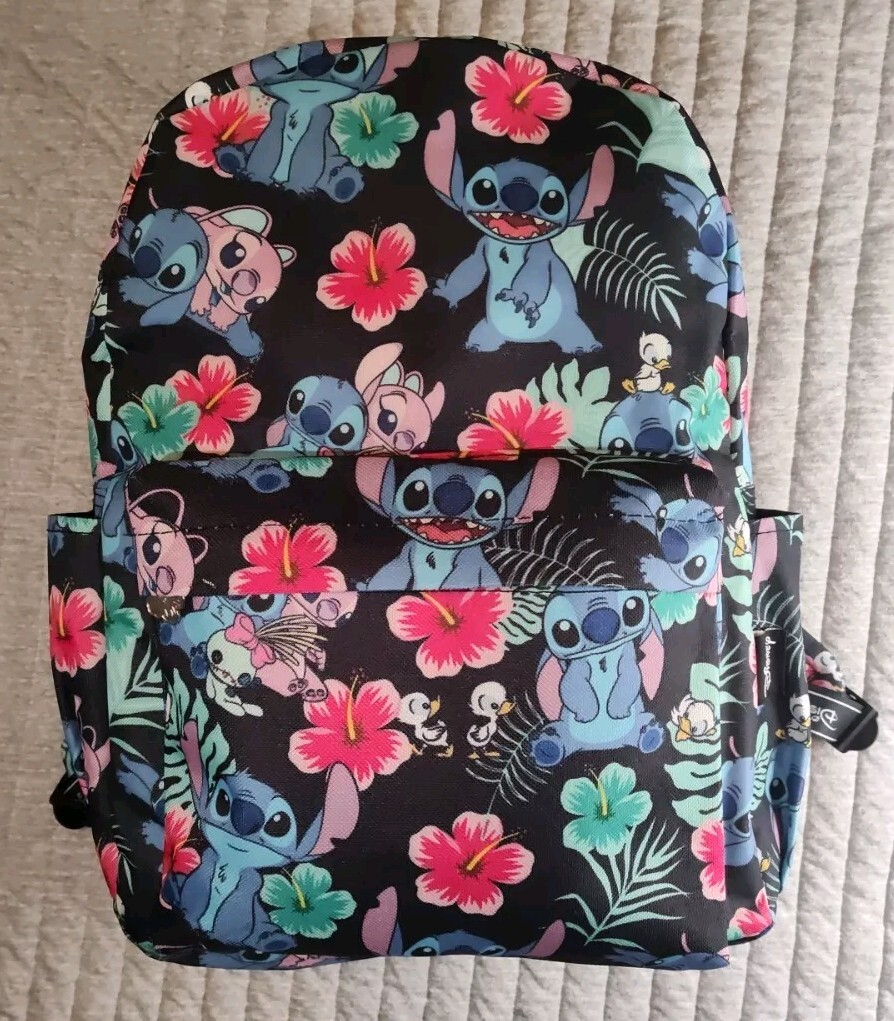 Wondapop Disney Lilo & Stitch 17 Inch Deluxe Backpack w/ Laptop Black NEW No Tag