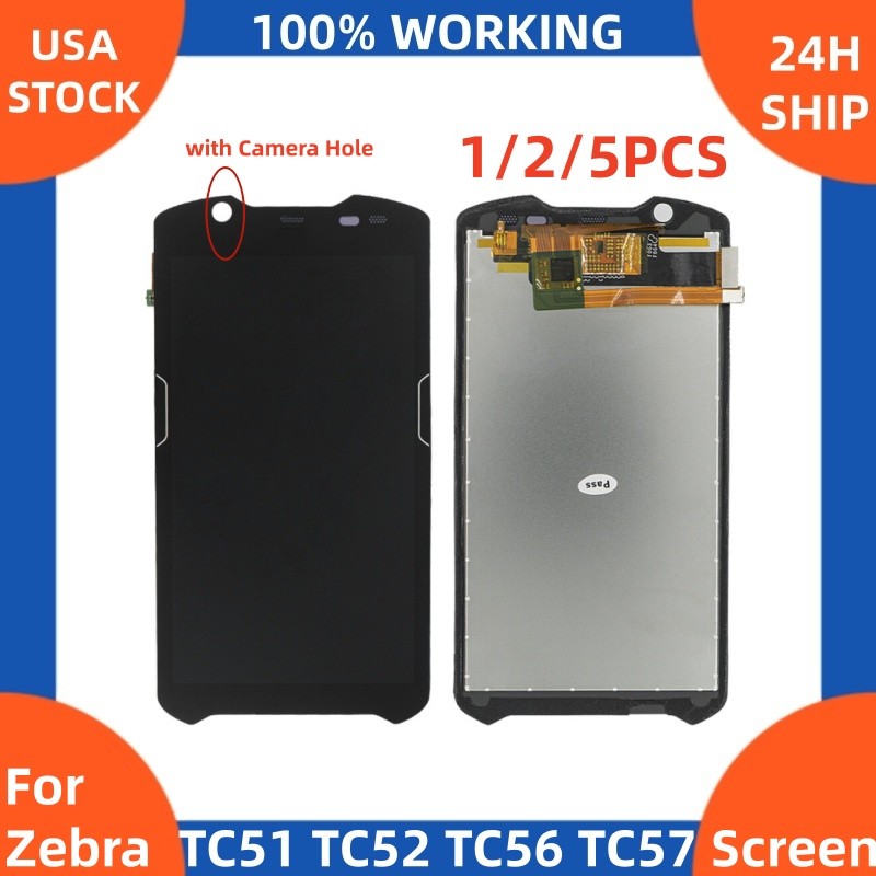 100% For Zebra TC51 TC52 TC56 TC57 1-5X LCD Display Screen Touch Digitizer lot