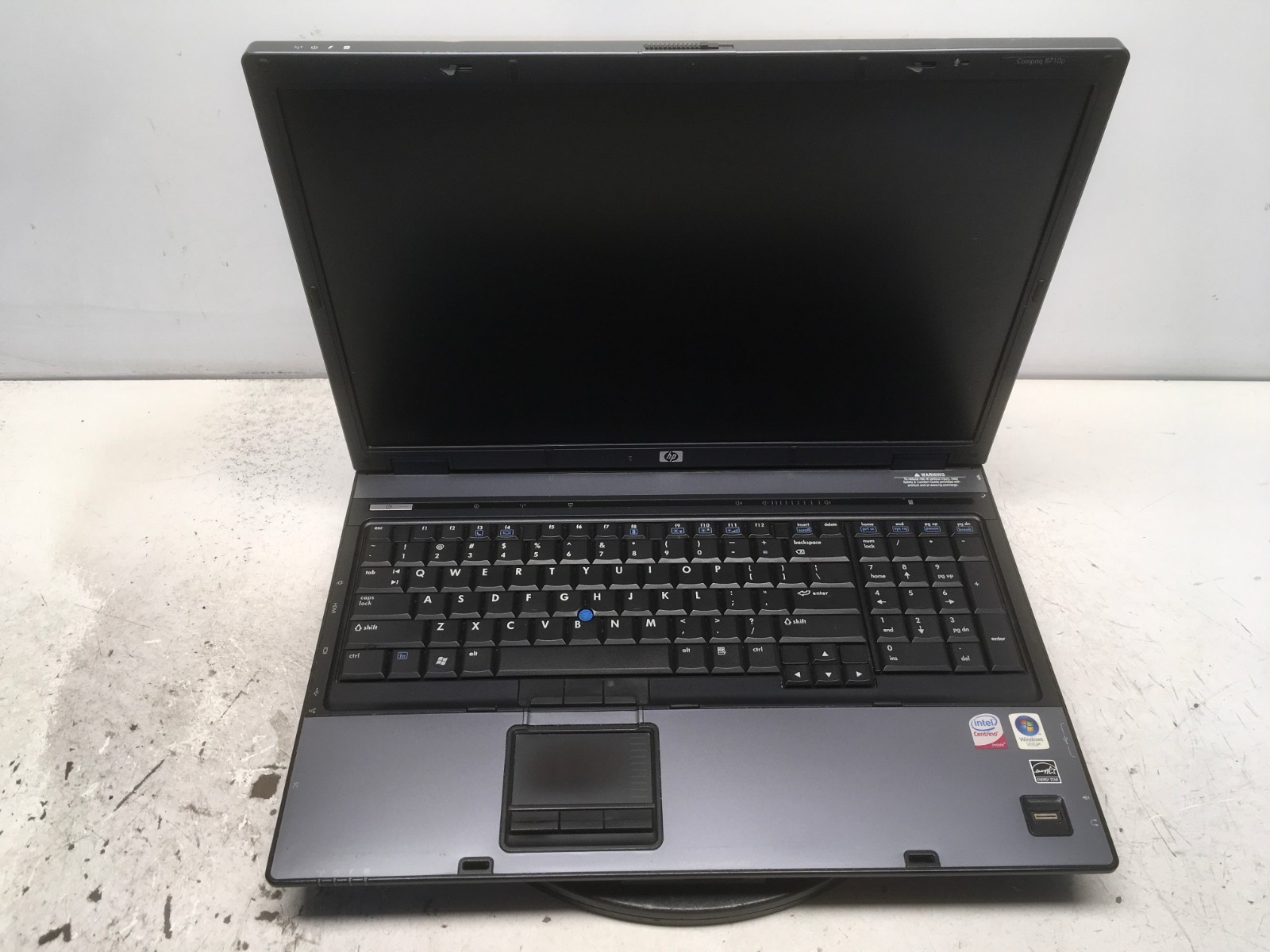 HP Compaq 8710P Intel Core 2 Duo T8100 2100MHz 2 GB NO HDD No Batt