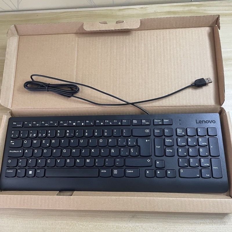 Spanish layout USB wired keyboard For Lenovo SK8823 EKB-536A