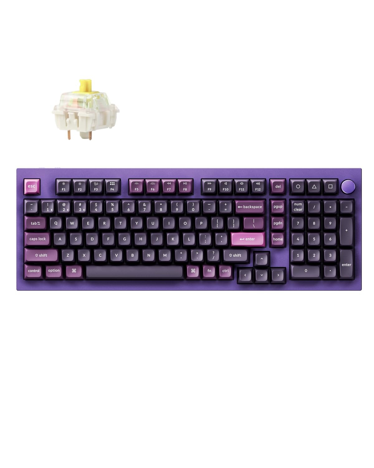 Keychron Q5 Pro 96% Wireless Mechanical Keyboard Full Aluminum - Purple