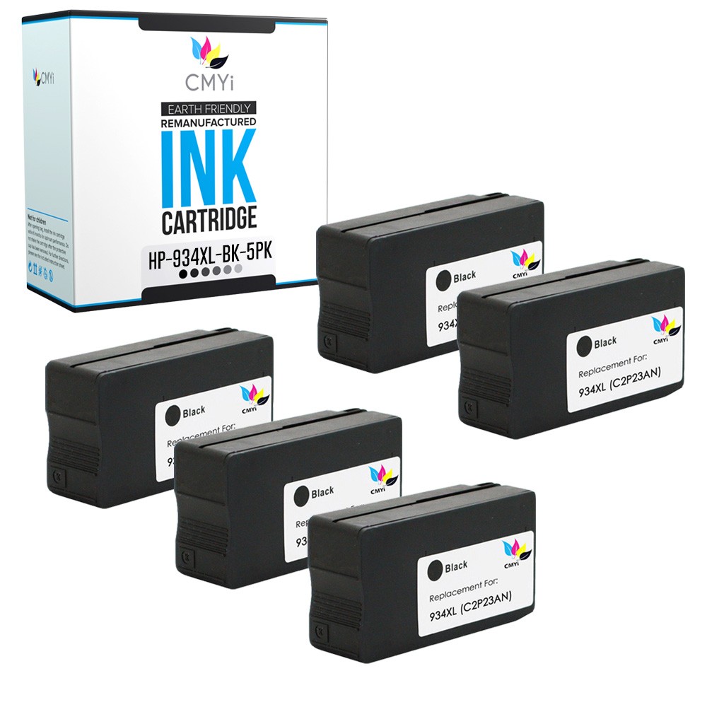 5PK CMYi Compatible 934XL Printer Ink Cartridges for HP OfficeJet 6835 6812 6815