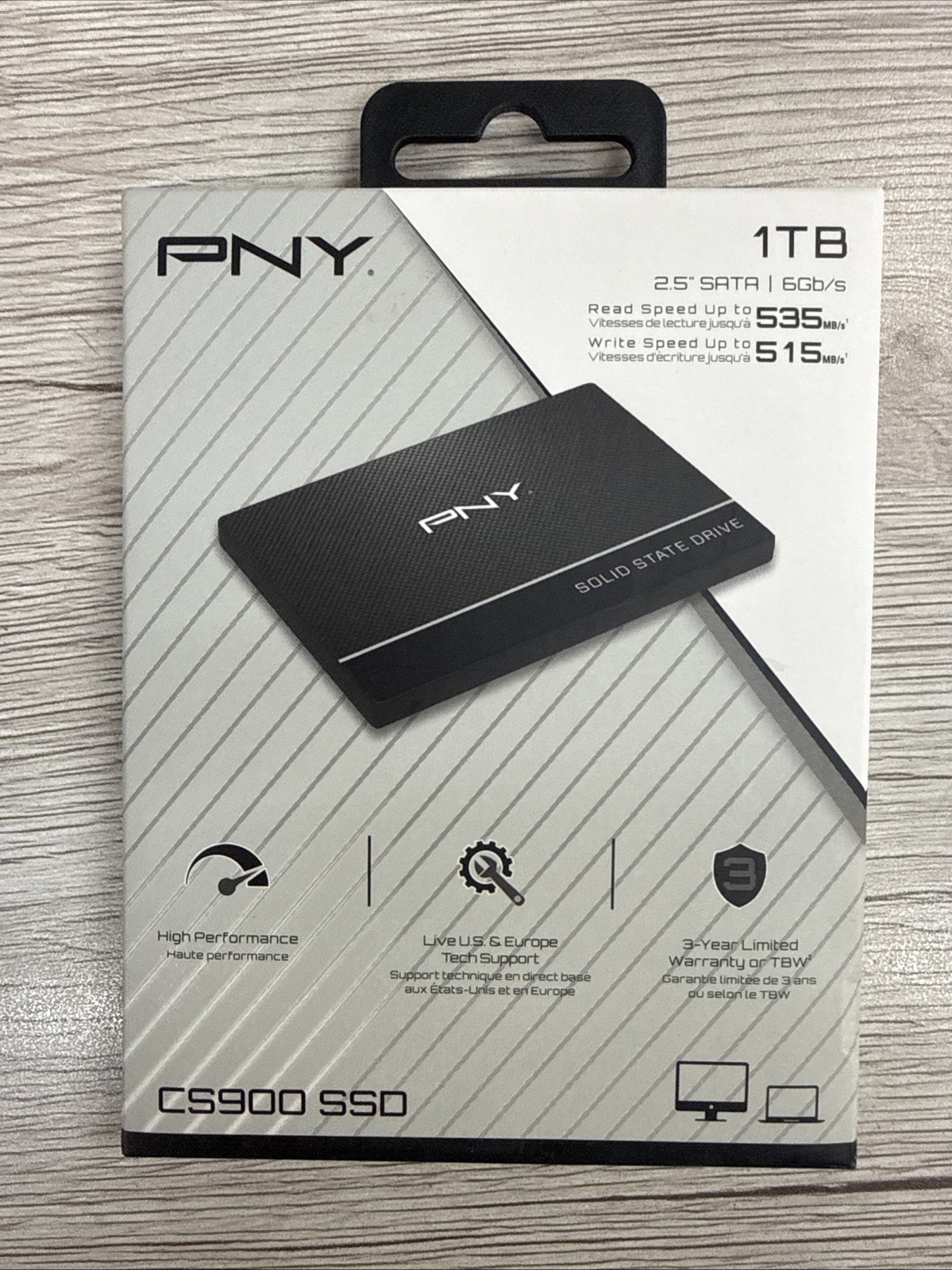 PNY CS900 1TB 2.5" SATA III SSD SSD7CS900-1TB-RB (New, Sealed)
