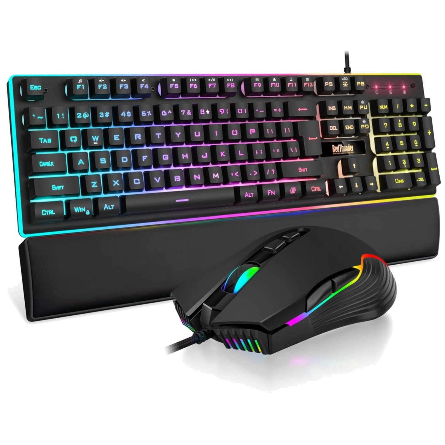 Mechanical Feel Keyboard Mouse Wrist Rest Set