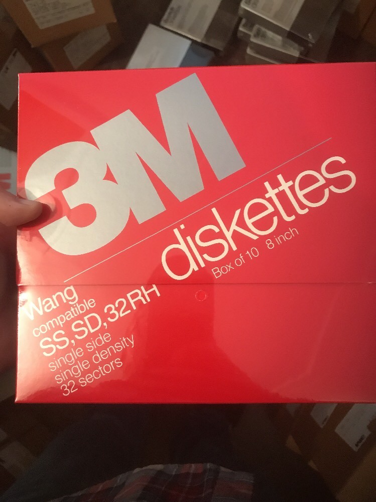 10 Pack 3M 8" Diskettes SS SD 32 RH Wang Compatible DC 051111 3m# 220 New Nos