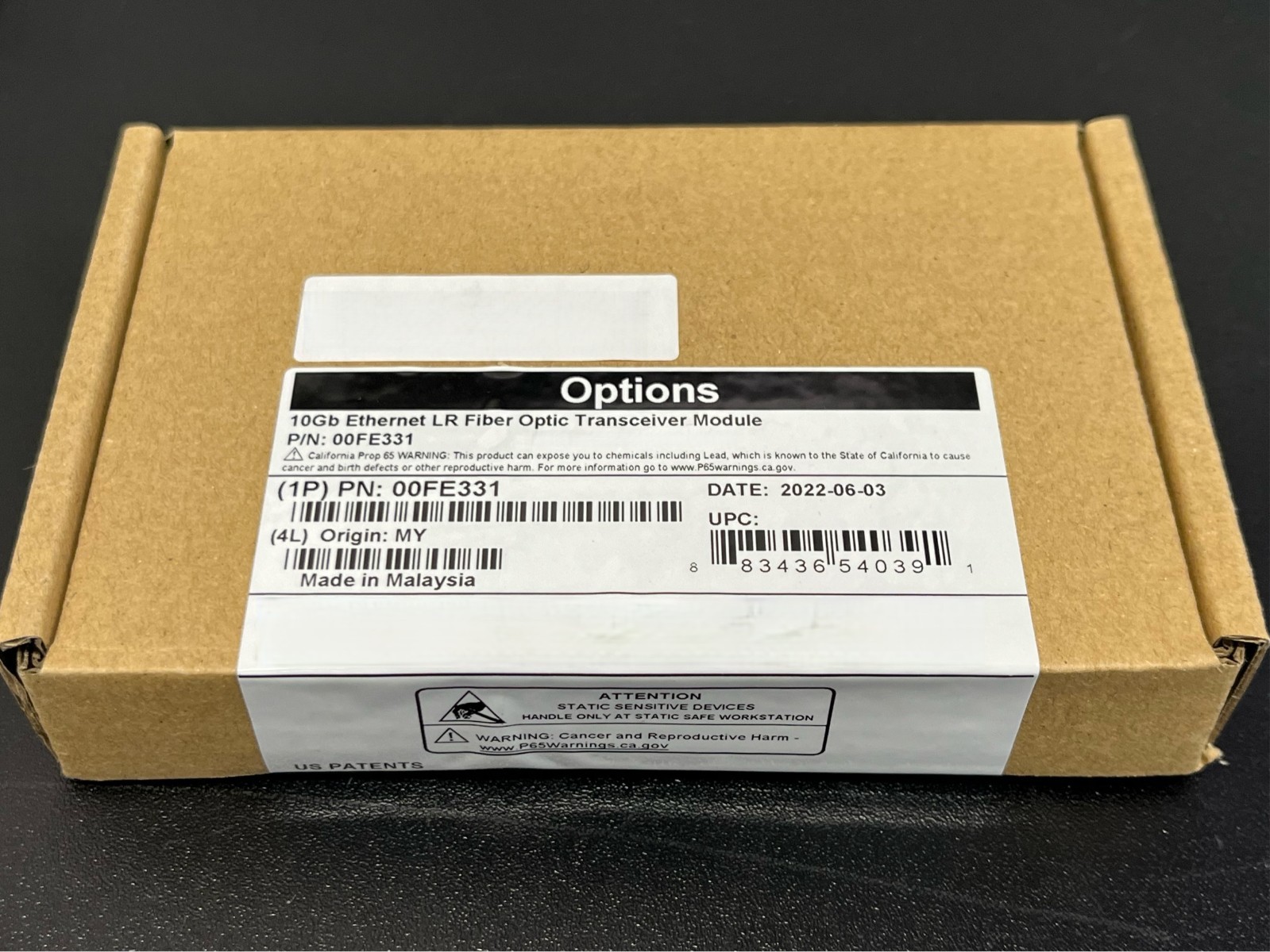 Lenovo IBM 00FE331 10GBASE-LR SFP+ Transceiver Module 10Gbps 1310nm 10km SMF New