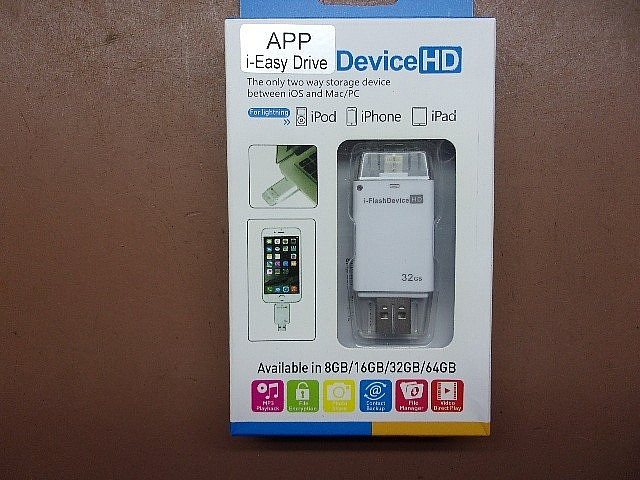 i-Easy Drive i-Flash Devise 32GB Dual Interface Lightning Connector Everything i
