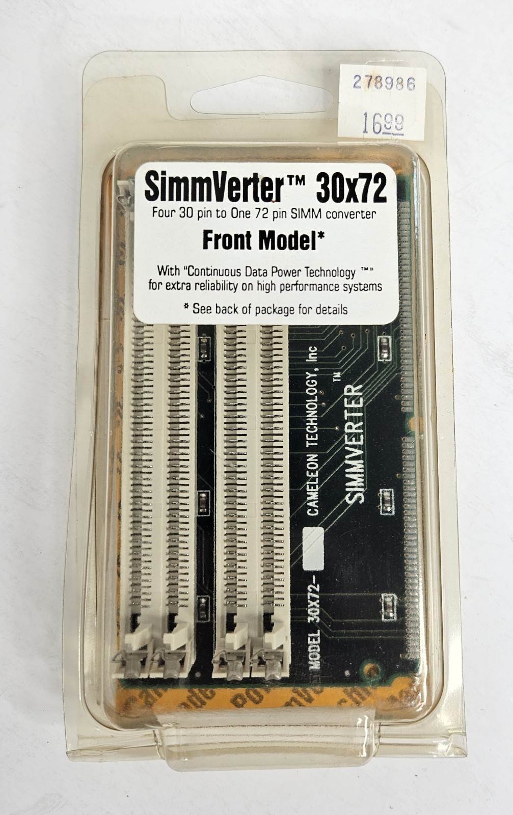 Vintage Cameleon SimmVerter 30x72 Front Model Four 30 Pin To One 72 NEW NOS NIB