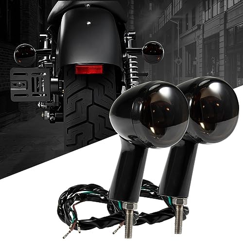 Motorcycle Rear Bullet Turn Signal Indicator Lights Mount Kit with Bracket