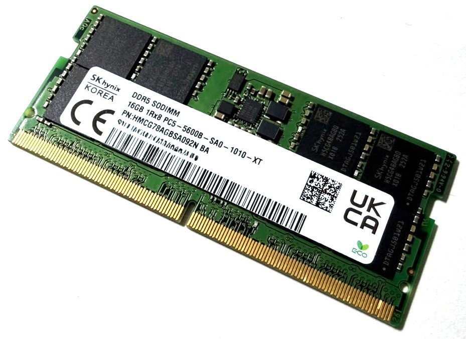 SK Hynix 16GB Laptop RAM Memory Module DDR5-5600 PC5-44800 HMCG78AGBSA092N