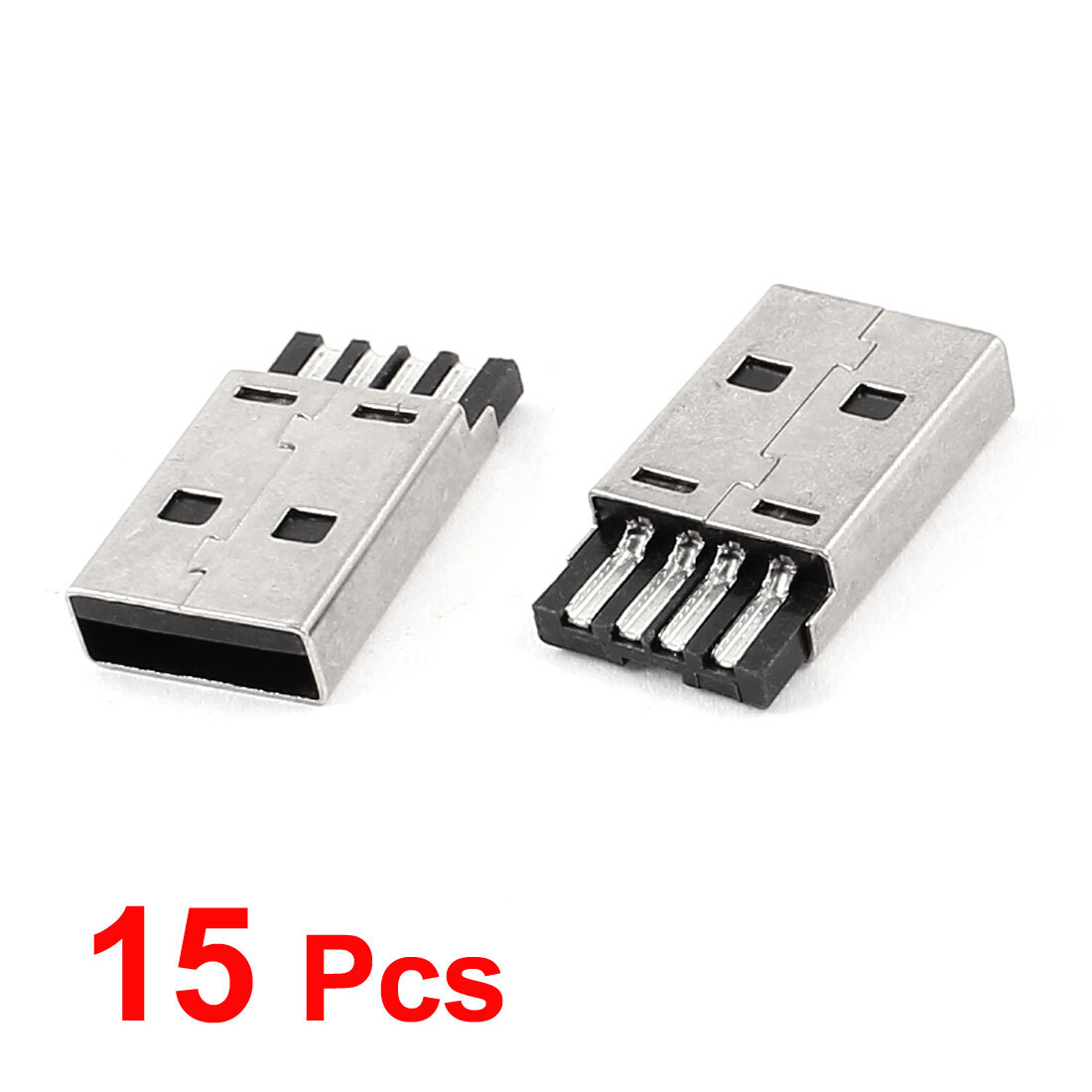 15pcs USB 2.0 A Type Male Jack Soldering Connectors Adapters