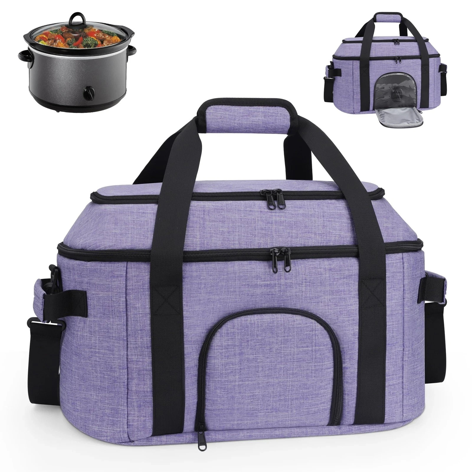 DD DEVILLI Double-Layer Slow Cooker Carrying Bag for 6-8 Quart CrockPot and H...