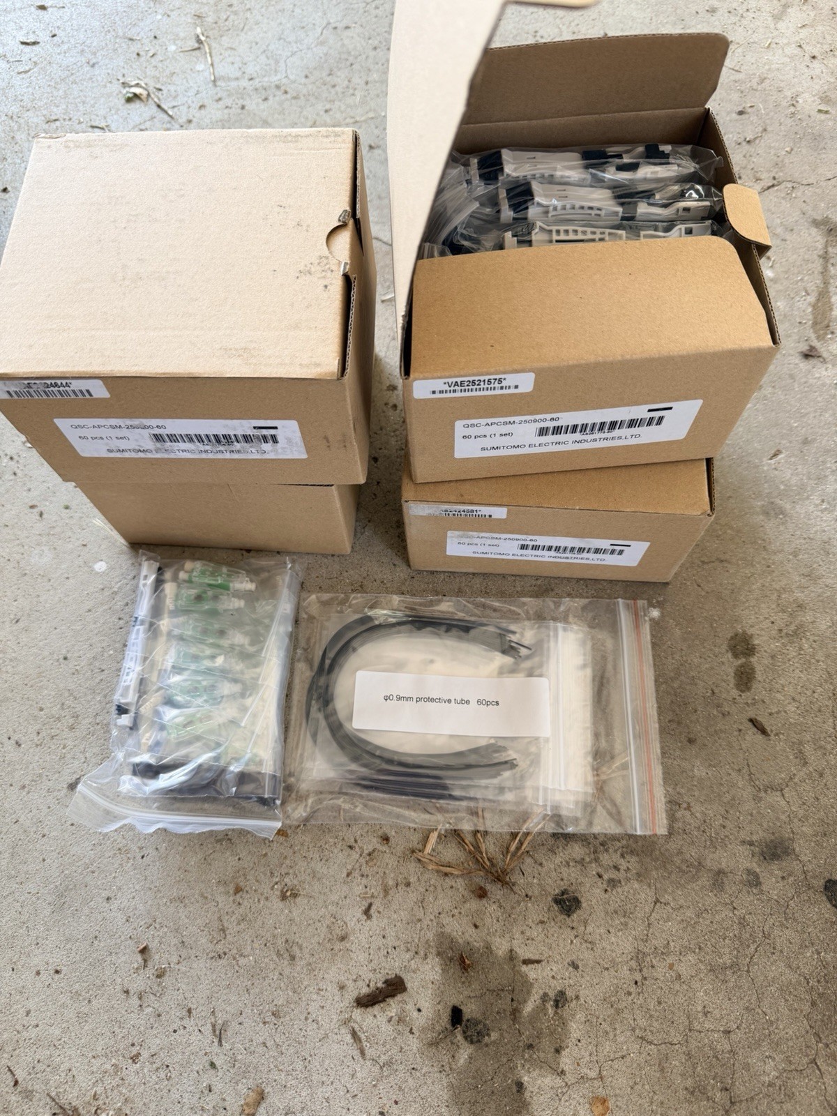 Sumitomo QSC/APC Connector 9/125µm Single Mode Fiber Optic Connector. Lot Of 360