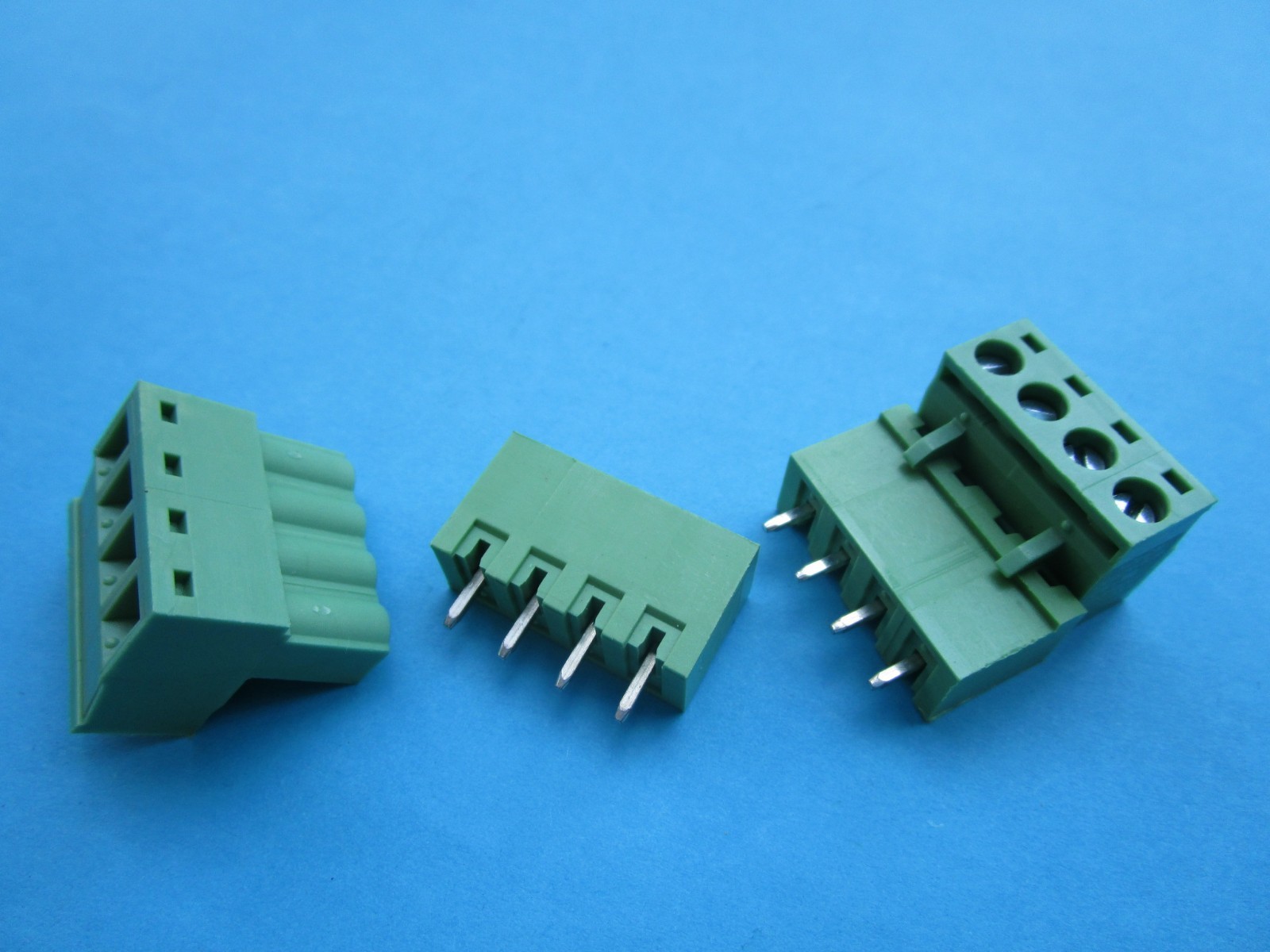 40 pcs 5.08mm Close Straight 4pin Screw Terminal Block Connector Pluggable Green