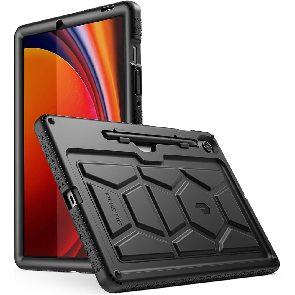 For Galaxy Tab S10 FE / S9 FE / S10 LITE Case Poetic Silicone Cover Black