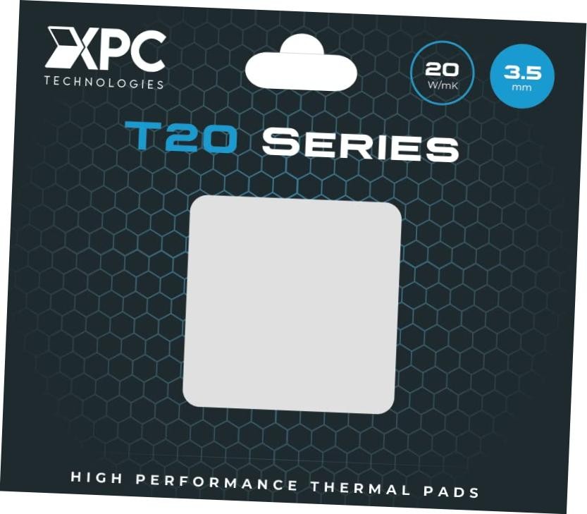 XPC High Performance 20W/mK Thermal Pad T20 Series, 100 x 100mm, White, 3.50mm