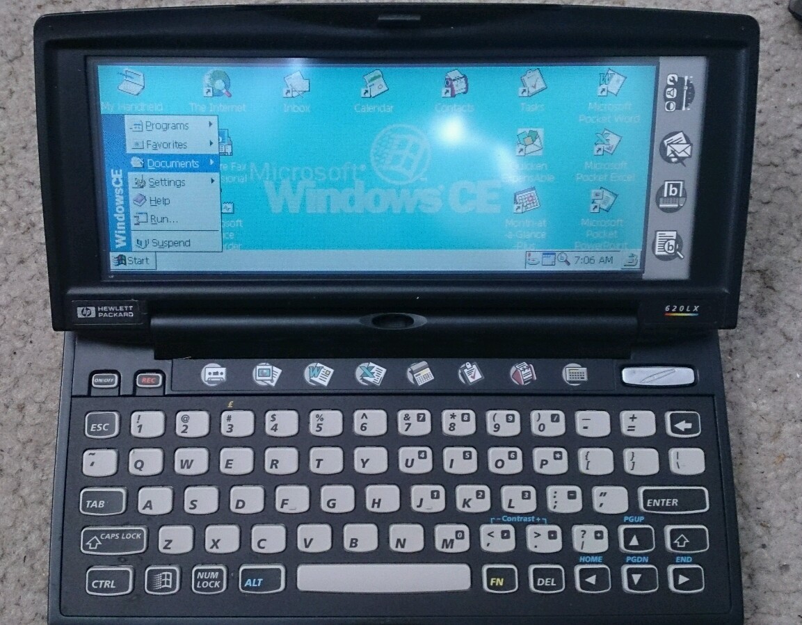 HEWLETT PACKARD 620LX working mini micro computer - rare vintage as is
