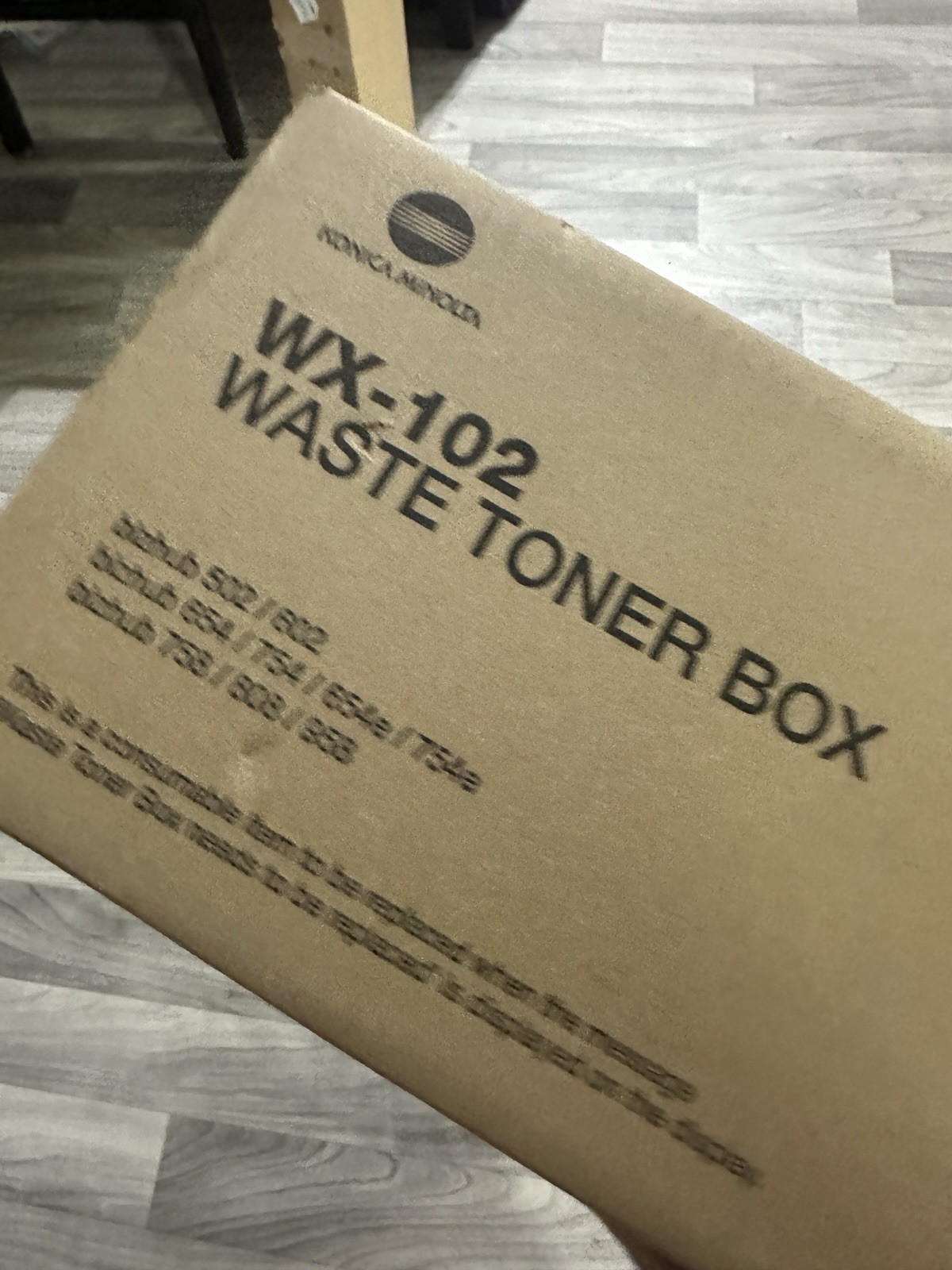 Original Konica Minolta WX-102 Waste Toner Box Container, A2WY-WY7, NIB OEM