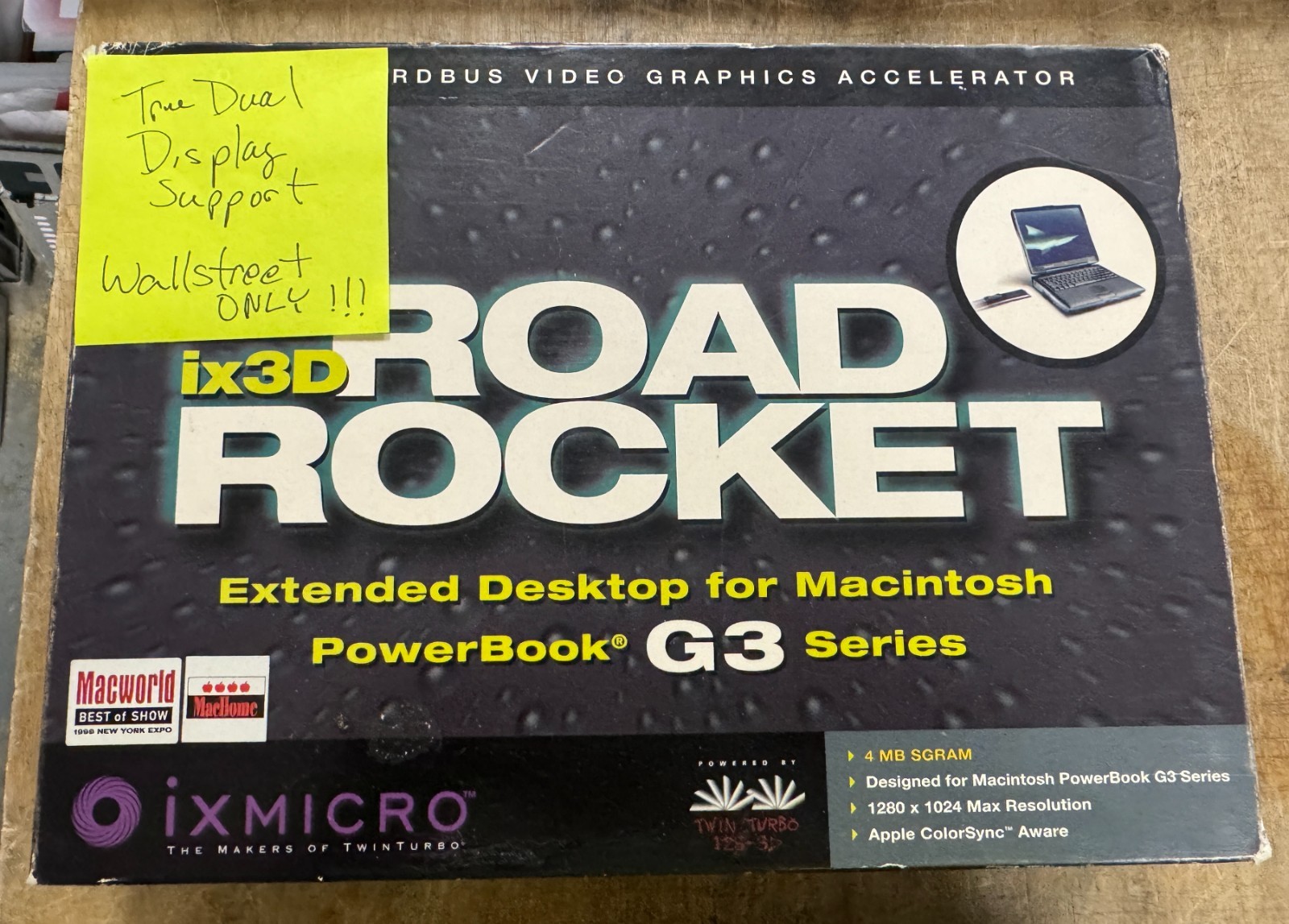 ixmicro ix3D ROAD ROCKET for Macintosh PowerBook Wallstreet RARE