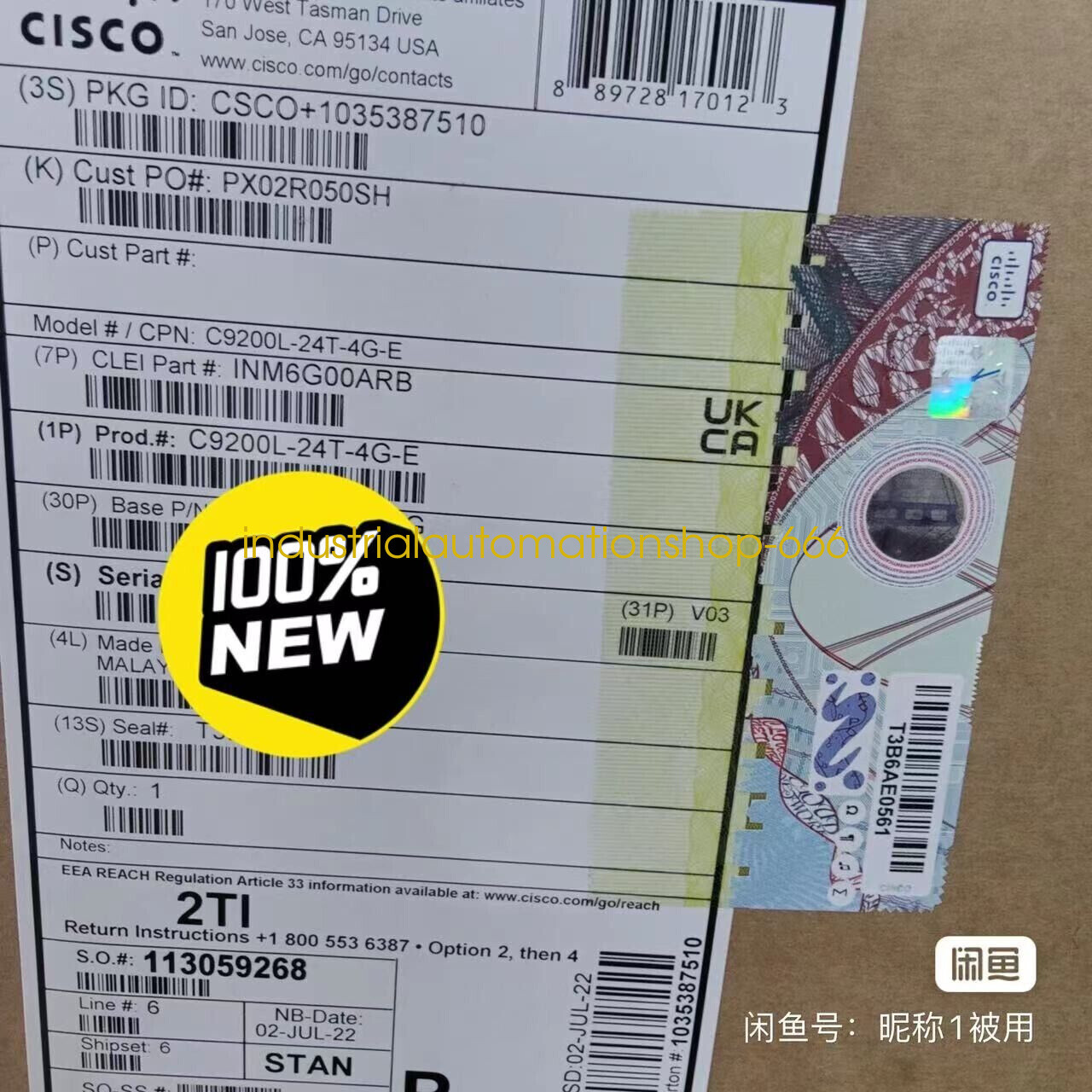 1PC NEW C9200L-24T-4G-E switch Via DHL or FedEX