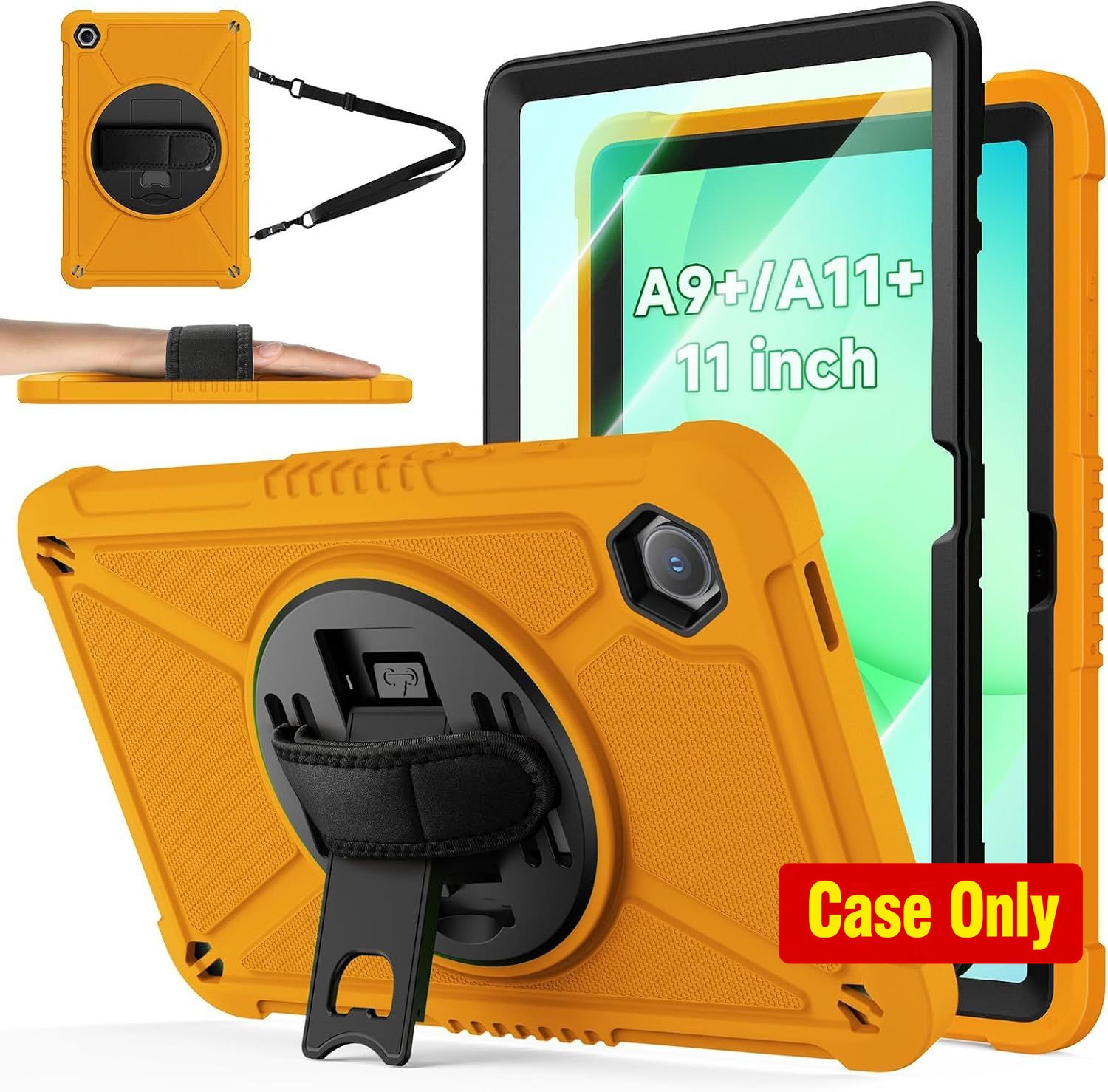 Tablet Case for Galaxy Tab A11+ 11-Inch 2025, Orange, Lightweight