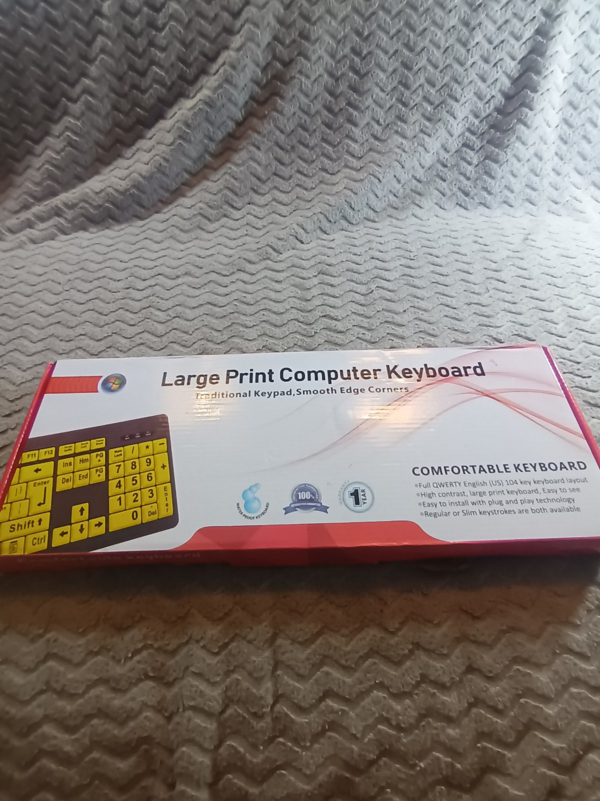 Big & Bright EZ See Keyboard High Contrast Large Keys Visually Impaired Keyboard