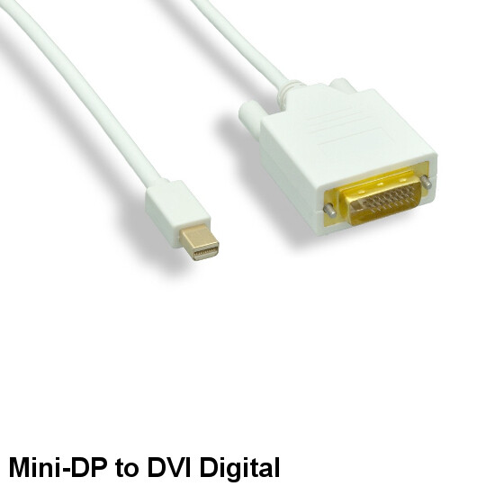 Kentek 10 ft Mini DisplayPort Male to DVI-D Digital Male Cable 32 AWG 1080p HD