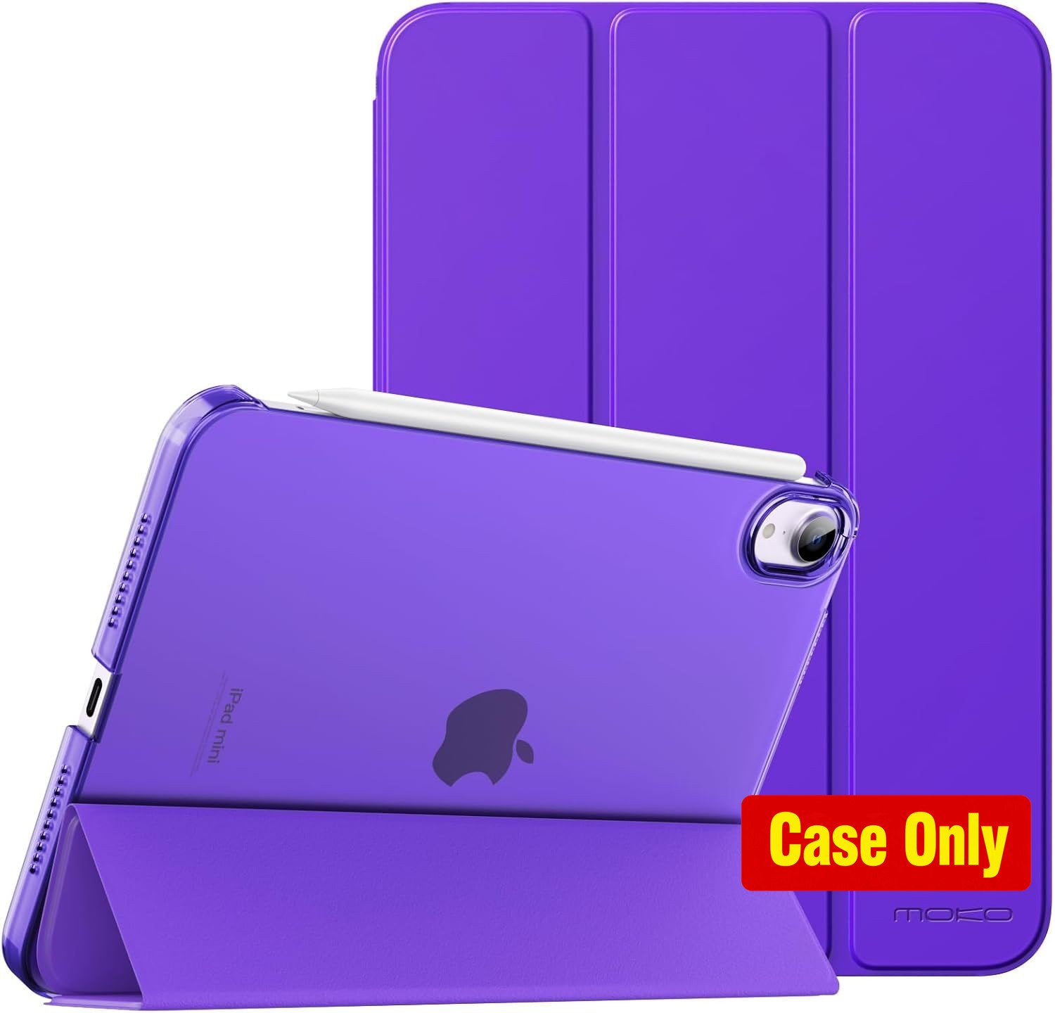 Smart Case for iPad mini 6 8.3 Inch, Purple, Lightweight, Shockproof