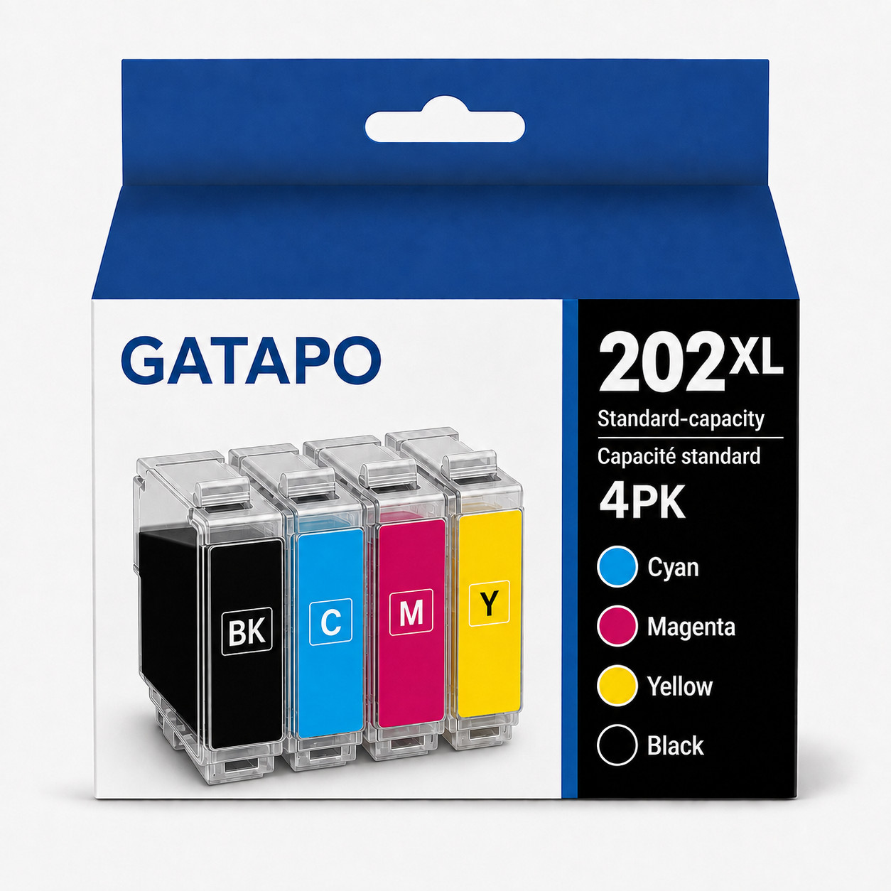 202XL 4PK Ink Replacement for 202XL Expression Home XP-5100 WF-2860 Printers