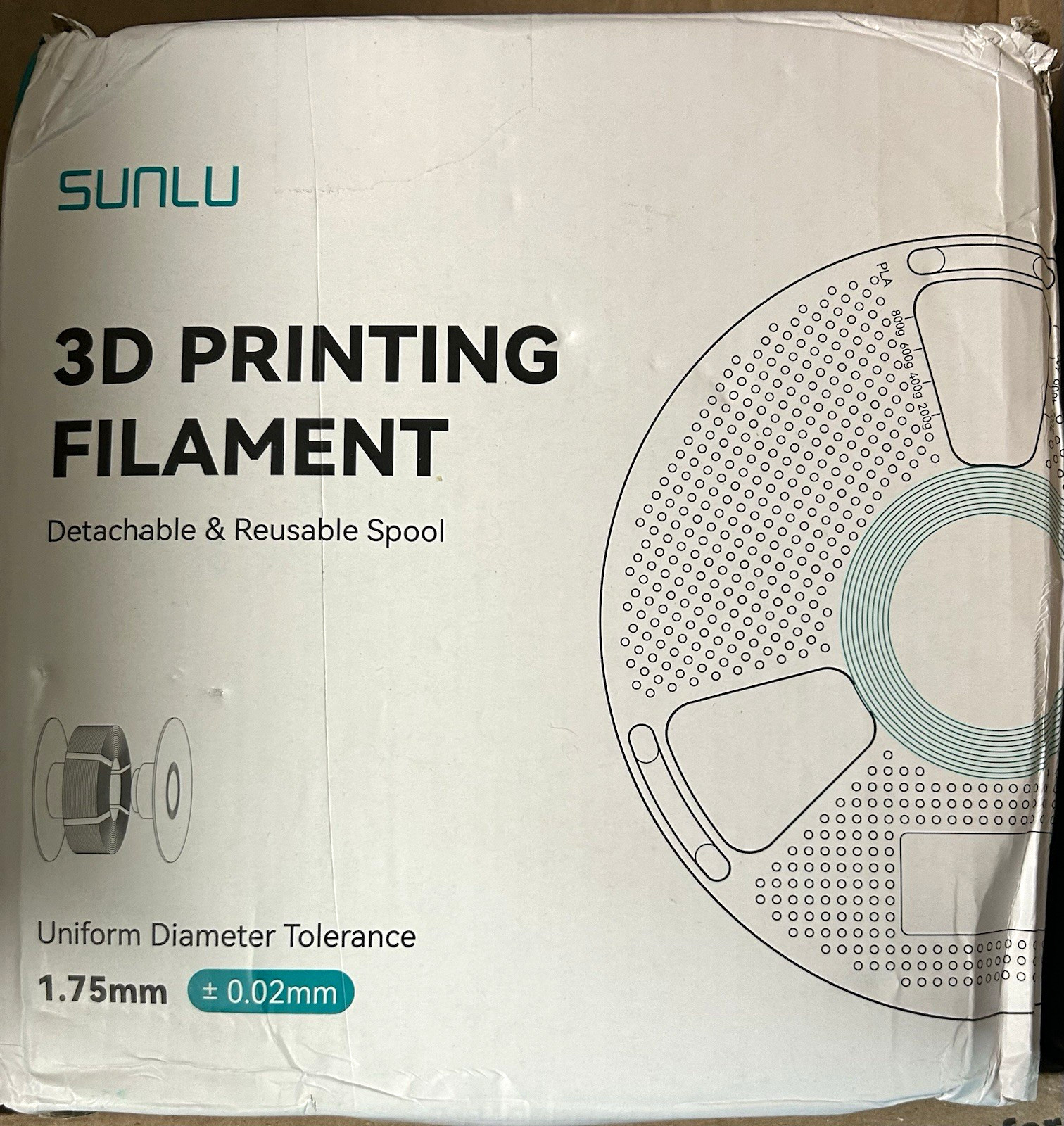 SUNLU Silk PLA+ Dual Color 3D Printer Filament 1.75mm Black/Green 1kg