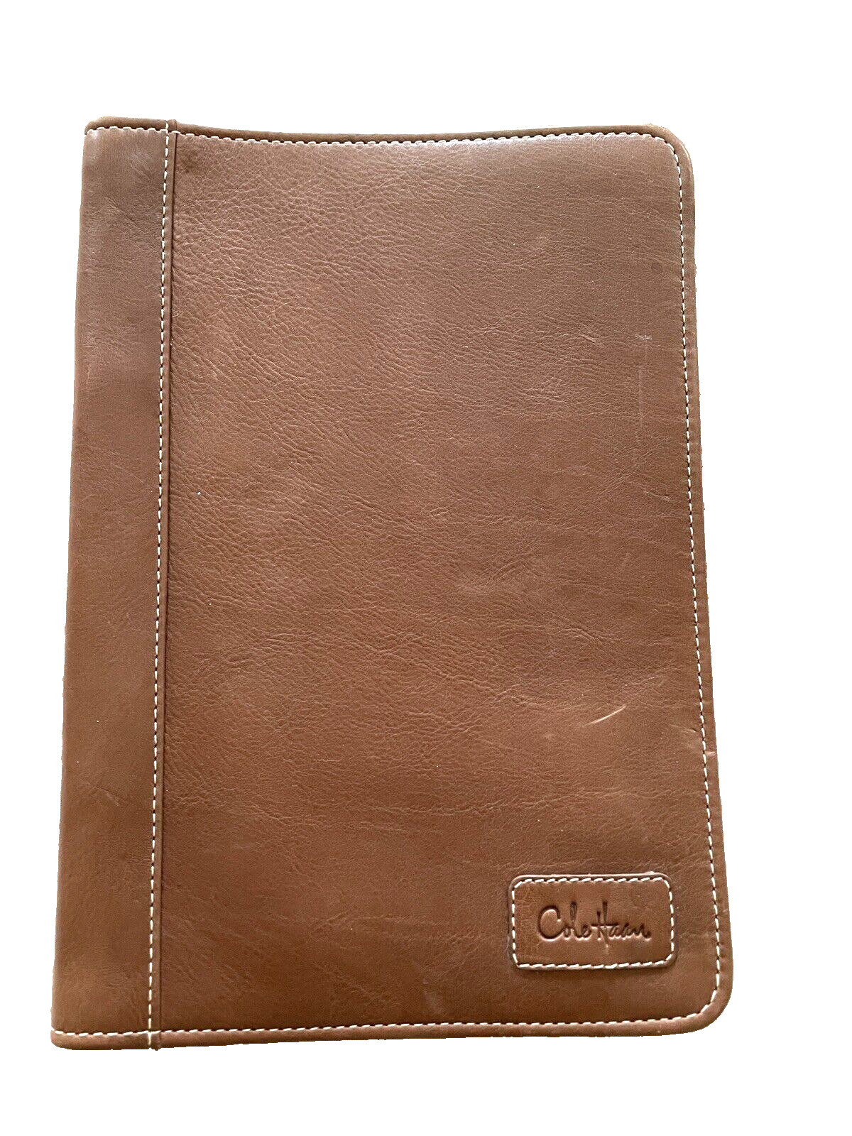 Cole Haan Brown LEATHER CASE Cover 8.5"x5.75"  Kindle Tablet Folio Case Folded