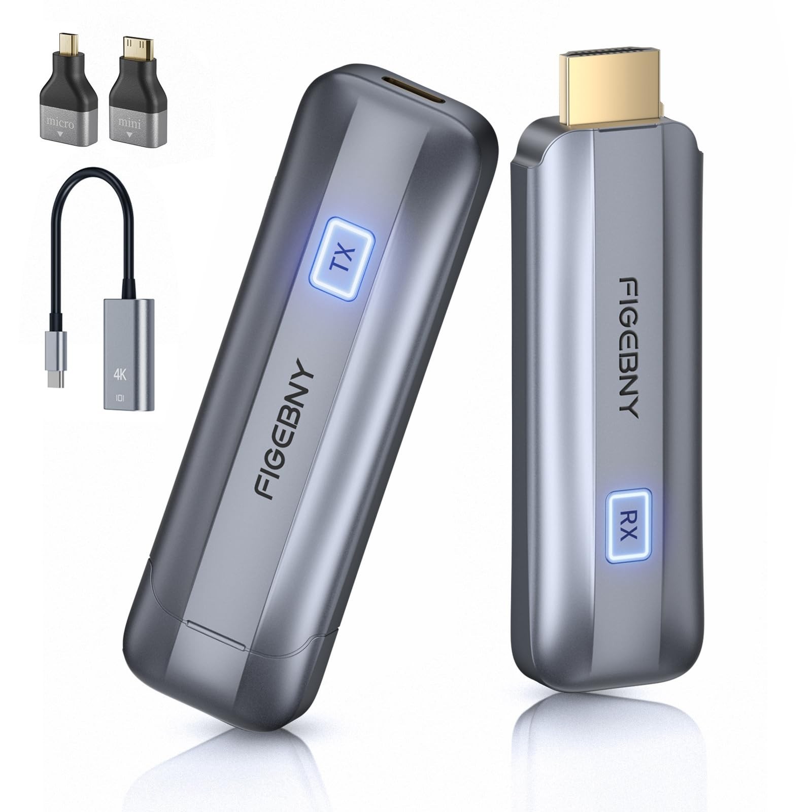 Upgraded Wireless HDMI Transmitter and Receiver 4K Decode 1080P Output 2.4G/5...