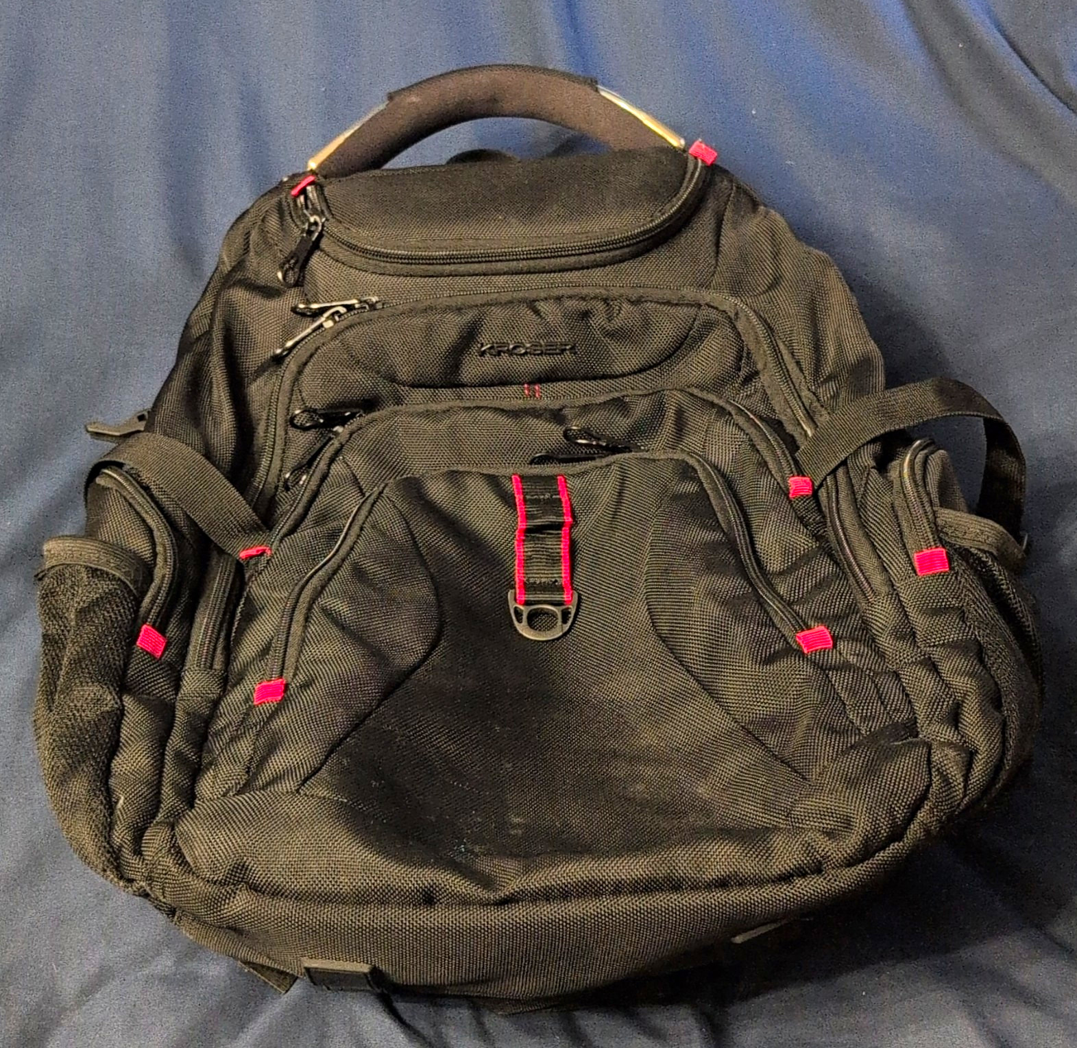 KROSER 17in Laptop Backpack Polyester Black/Gray Padded RFID Built-In USB Port