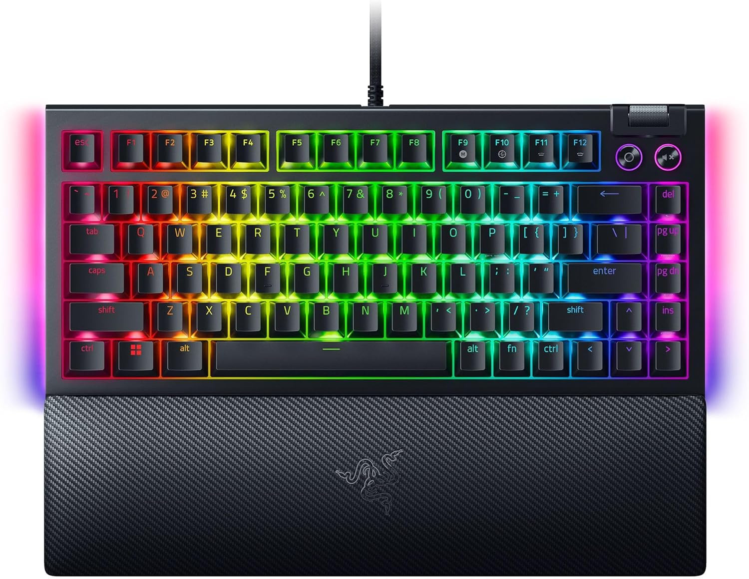 Razer RZ03-05000200-R3U1 BlackWidow V4 75% Mechanical Gaming Keyboard, Black