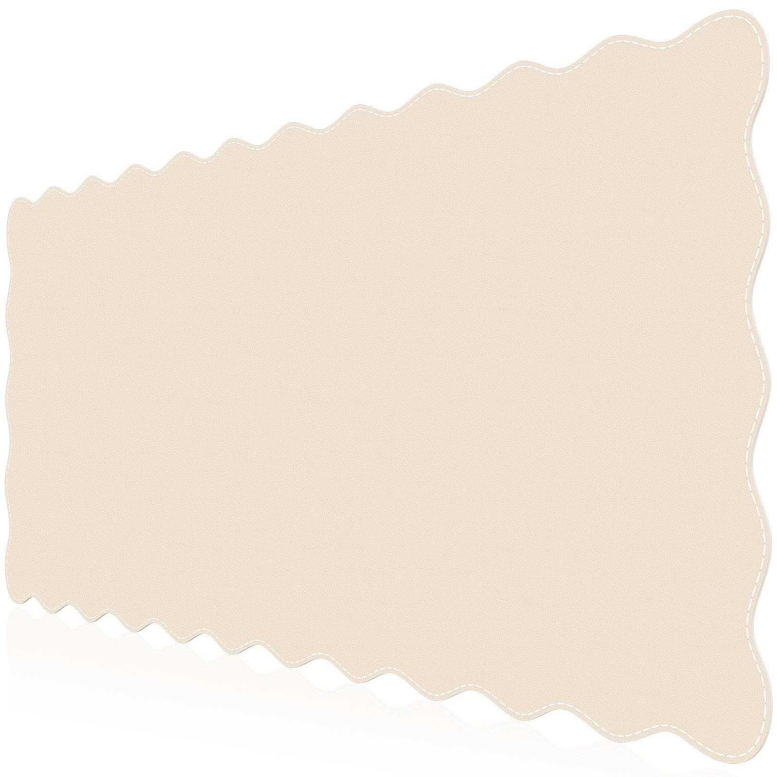 Beige Desk Blotter 35.4x15.7 Inch Desk Protector Workspace Mat Leather Pad